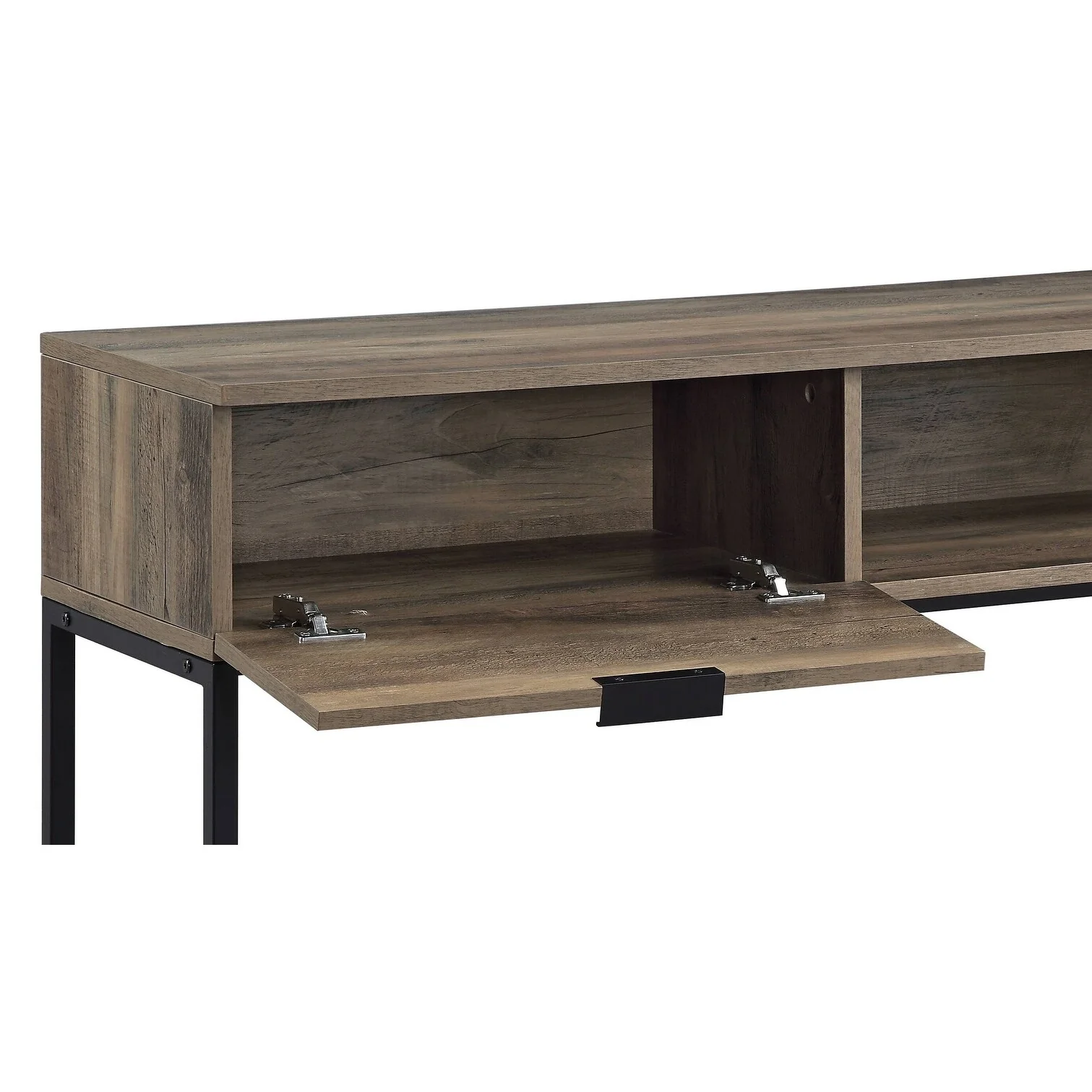 Galeno Rustic Oak with Black Finished Legs Writing Desk