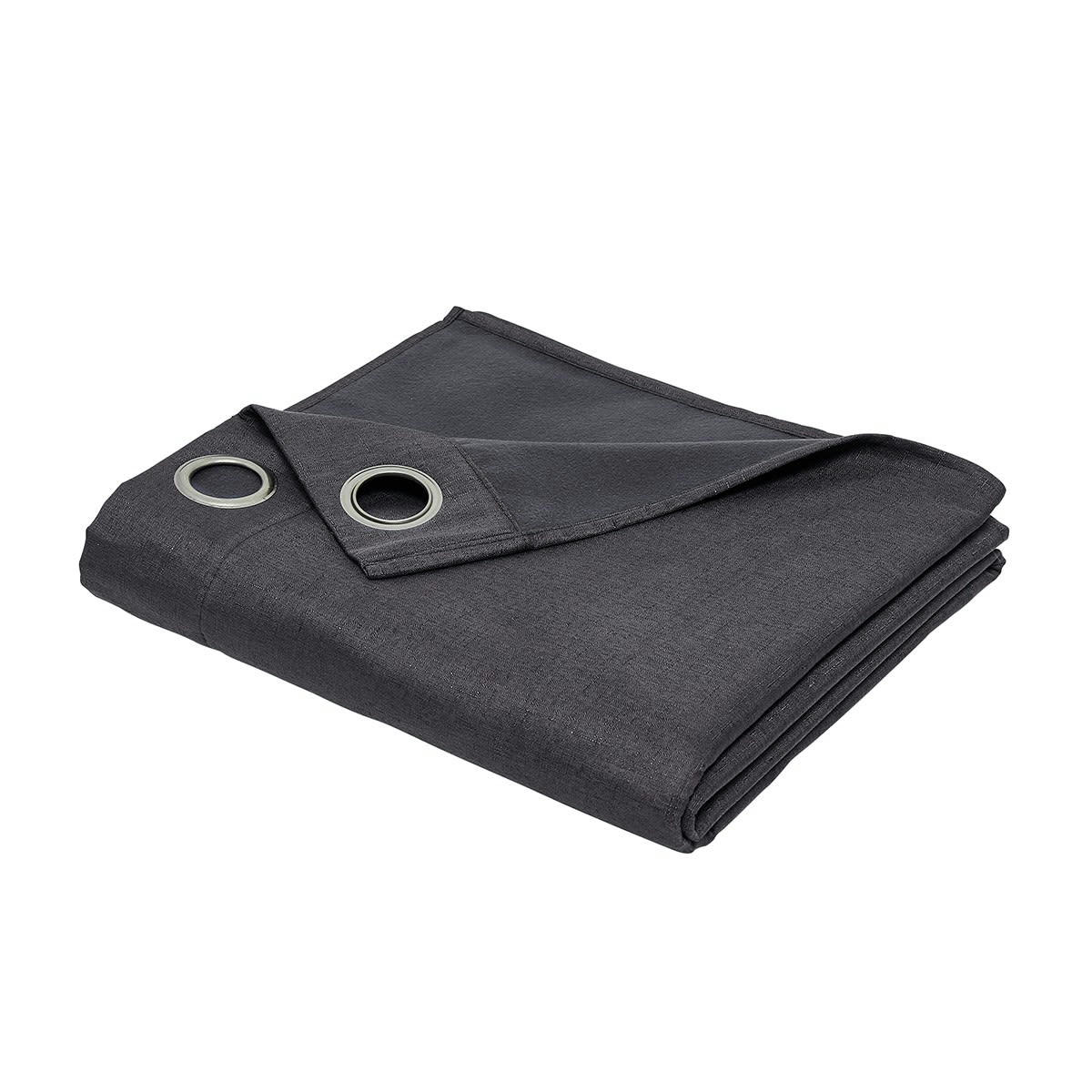 - Rideau isolant en Polyester Gris anthracite 140x240 cm