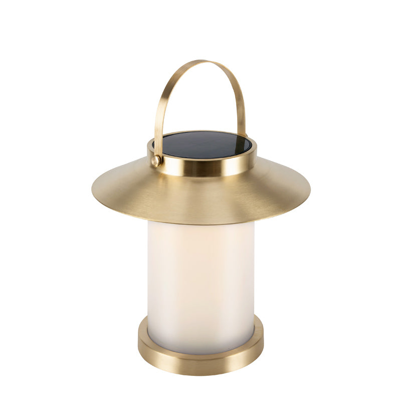 Nordlux Temple Draagbare Tafellamp Buiten | Solar | Ø23cm | LED | IP54 | Messing | Seaside
