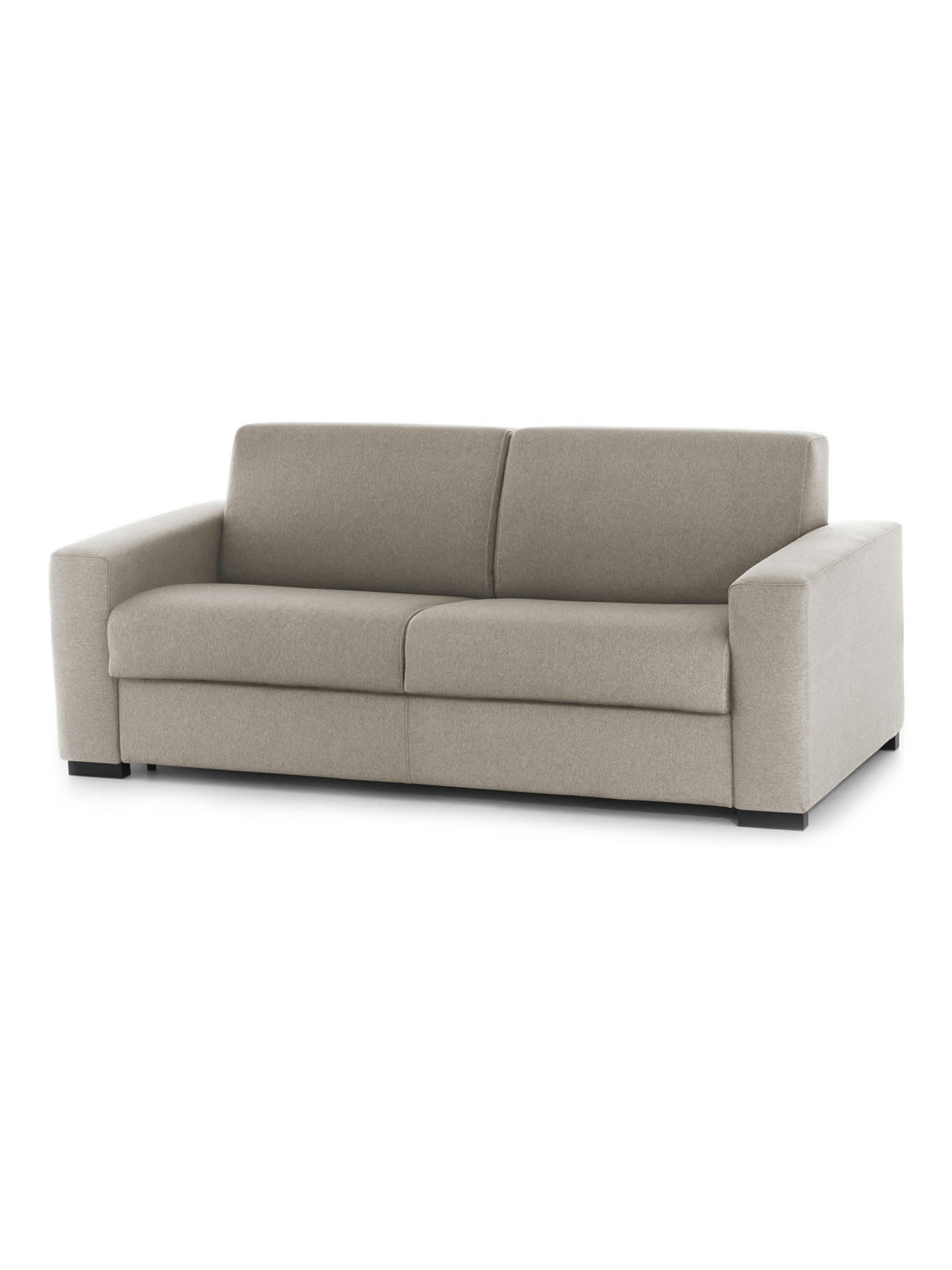 DMARCHI - Canapé fixe 2 places en tissu gris tourterelle