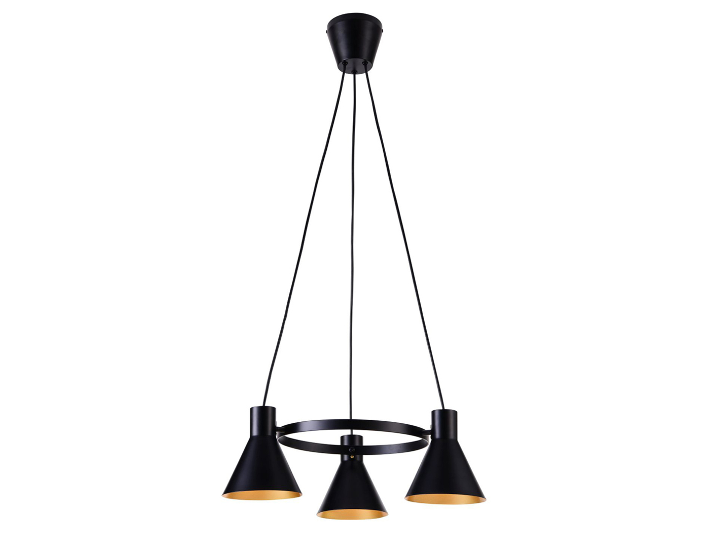 Lampa wisząca More 3-punktowa metalowa czarna