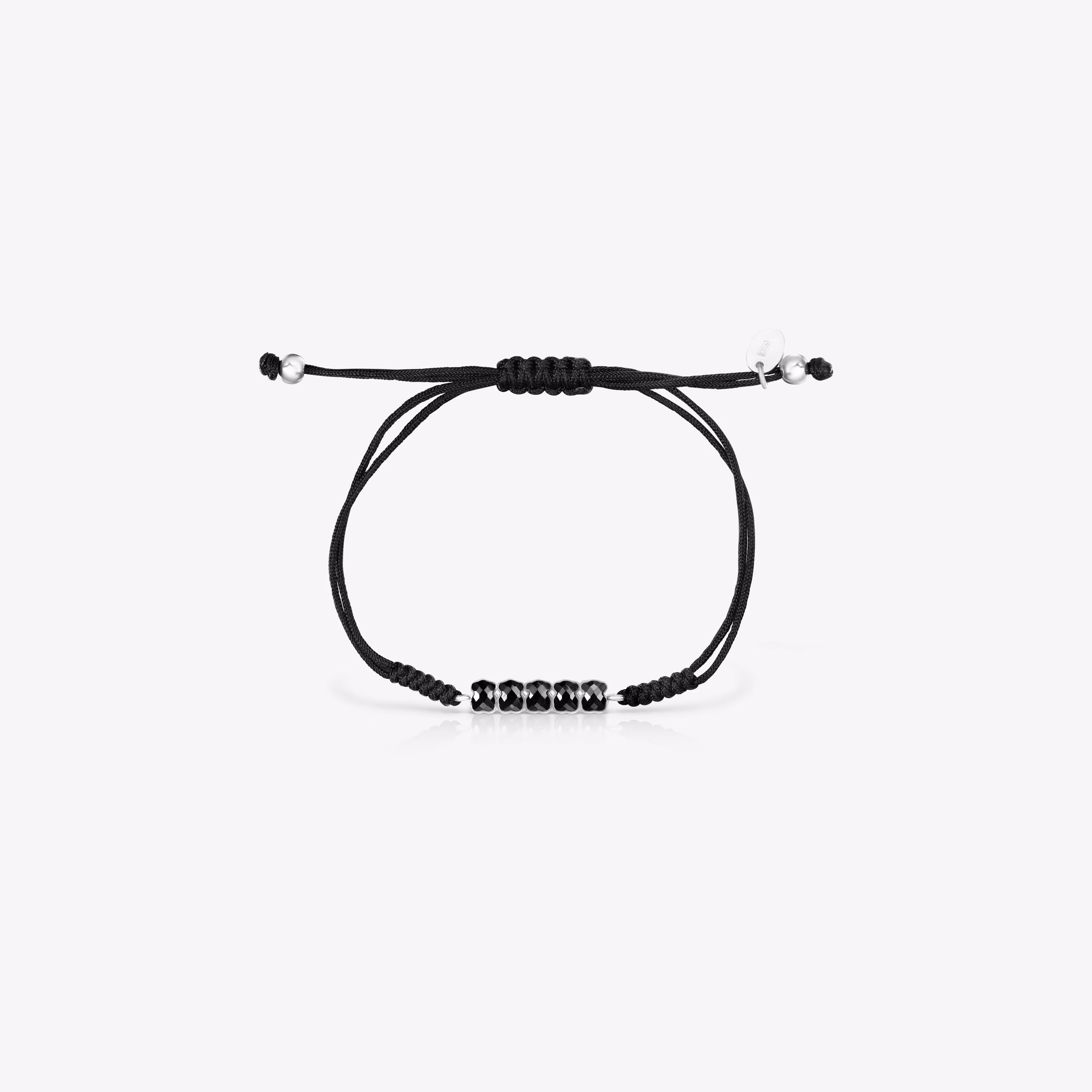 Pulsera de plata con ónix y cordón negro TOUS Mini Onix