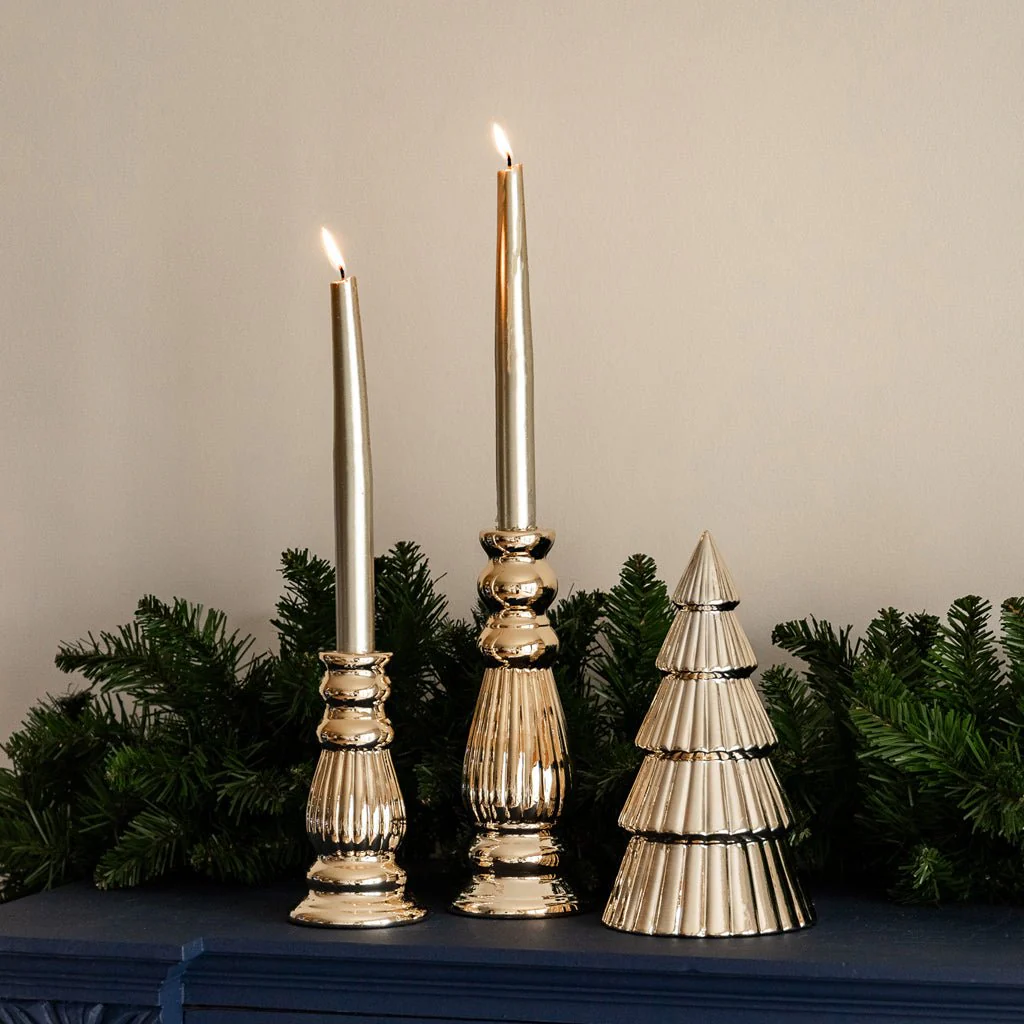 Conjunto de Velas Castiçal Dourada NOX