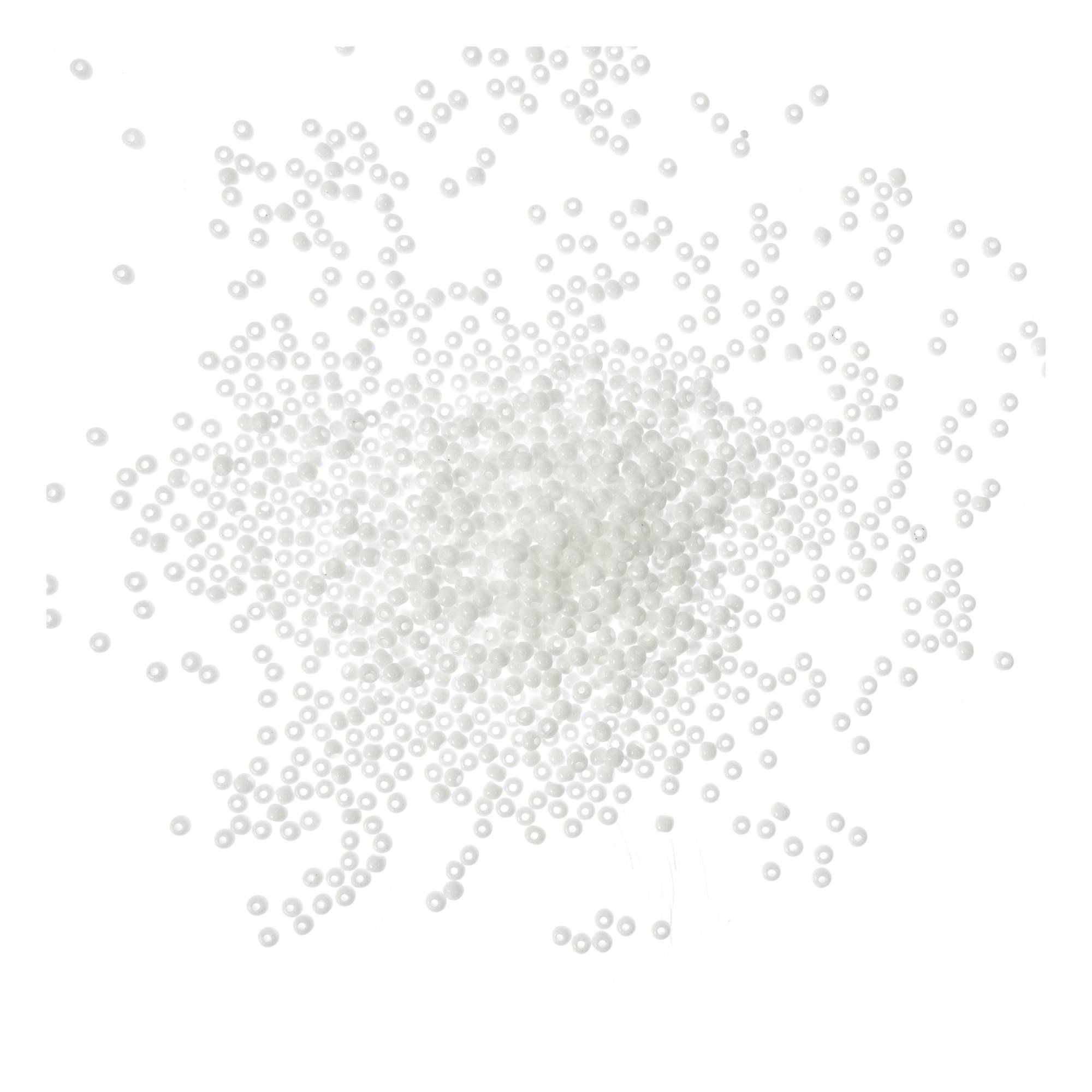 White Opaque Seed Beads 3mm 50g