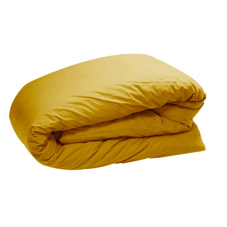 GAIA - Housse de couette en Coton Jaune 260x240 cm