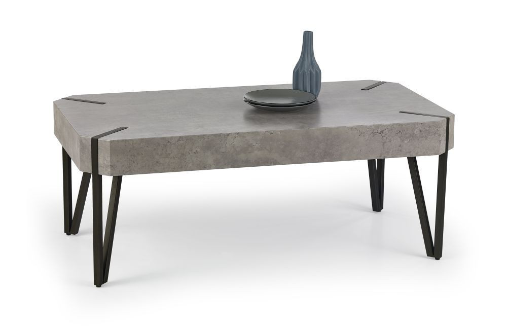 Ława EMILY 110x60 beton/czarny