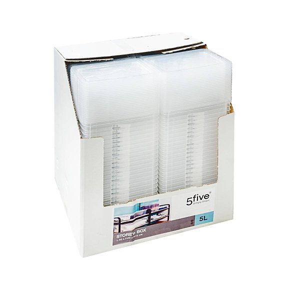 Boîte en plastique transparente 5L Store N' Box - 5Five