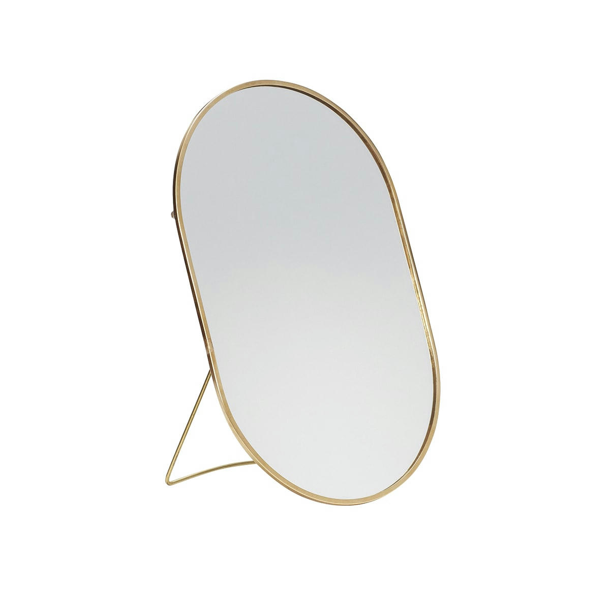 VIEW - Miroir de table avec pied en ovale laiton