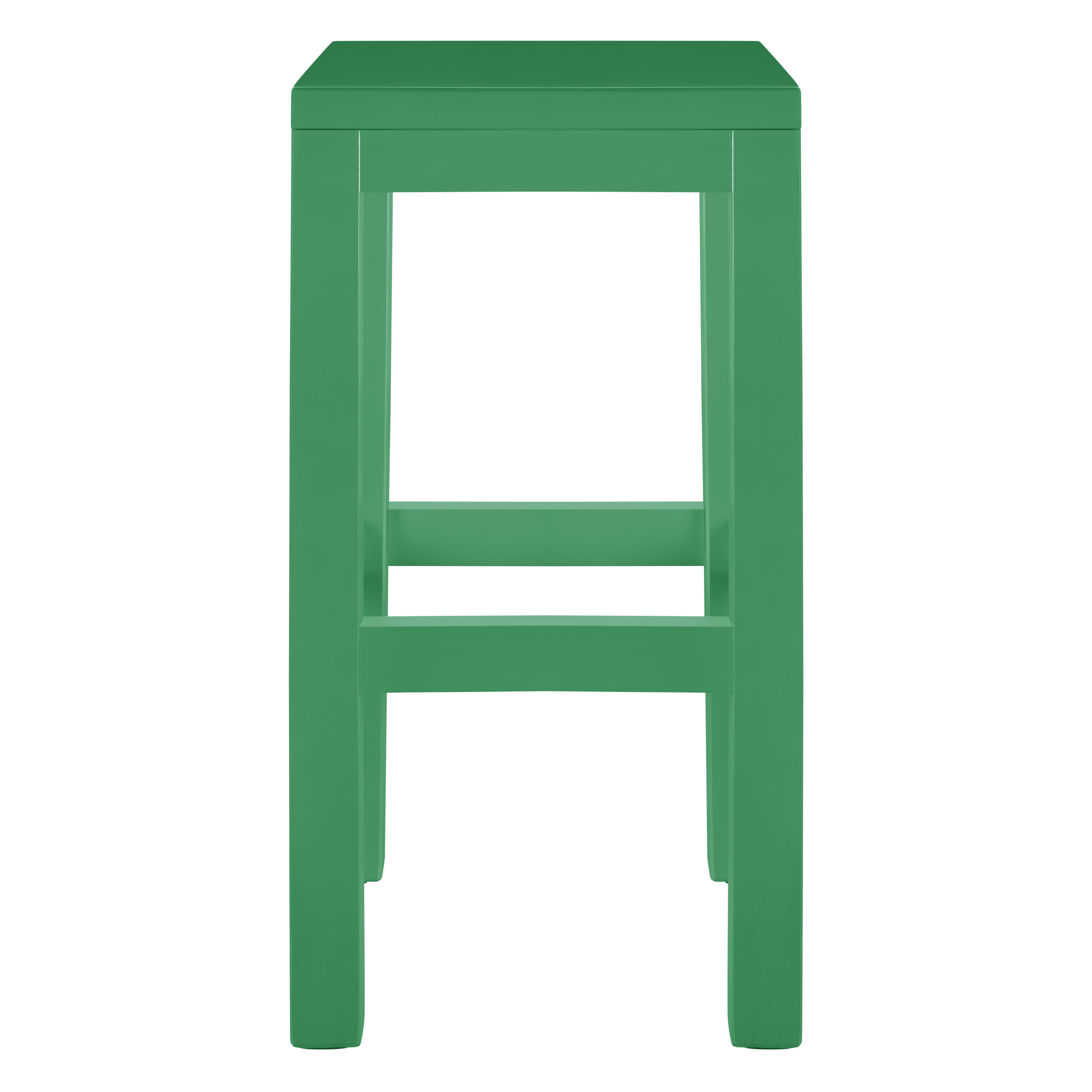 BLOCKIE-AXEL - Tabouret laqué en pin 65 cm vert émeraude