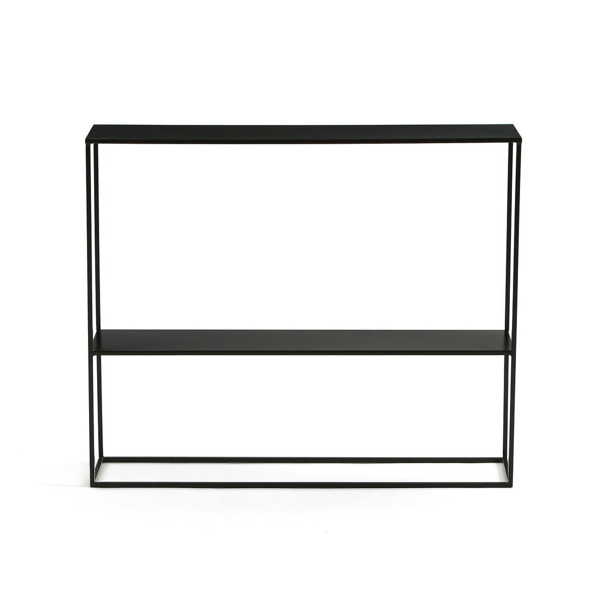 Console métal acier, double plateau, HIBA