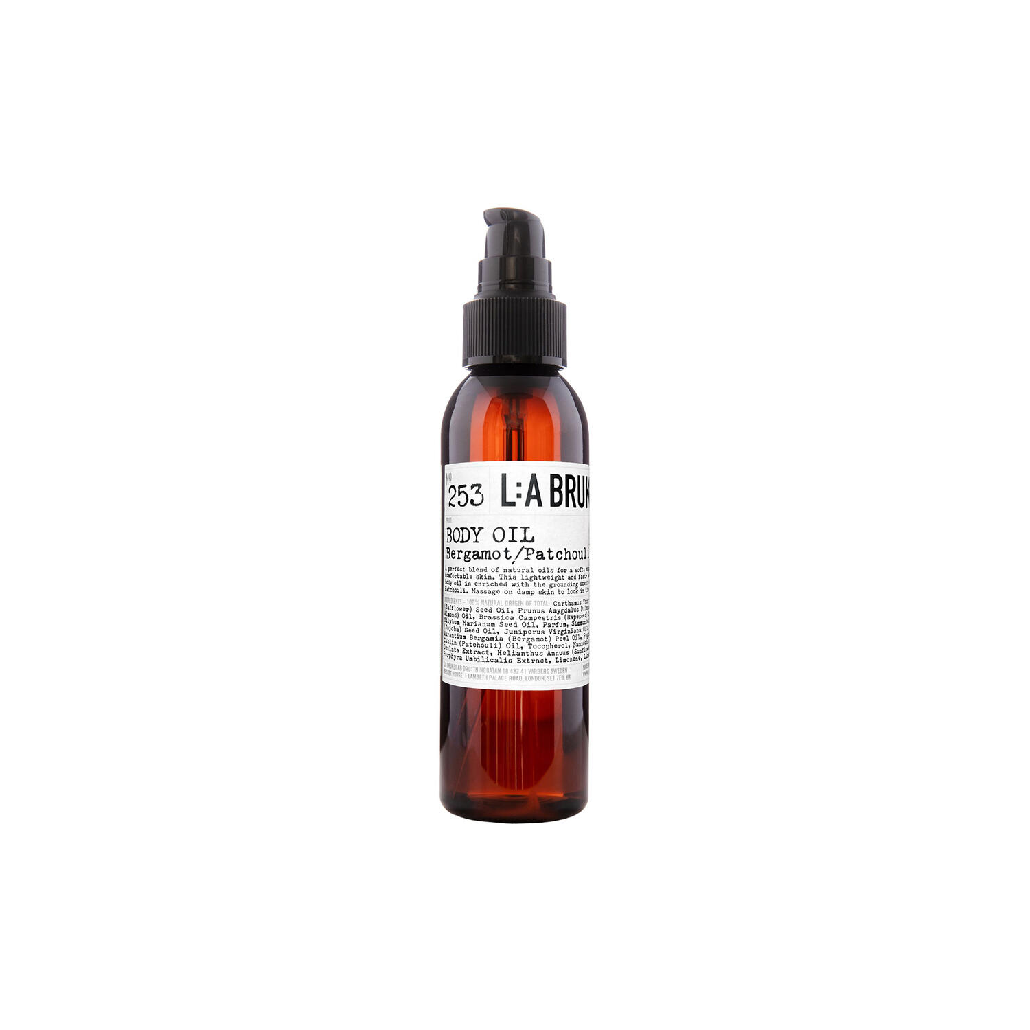 No. 253 Body Oil, bergamot/patchouli