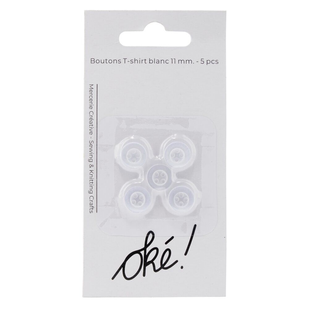 Bouton tee shirt x5 marron Ø11mm