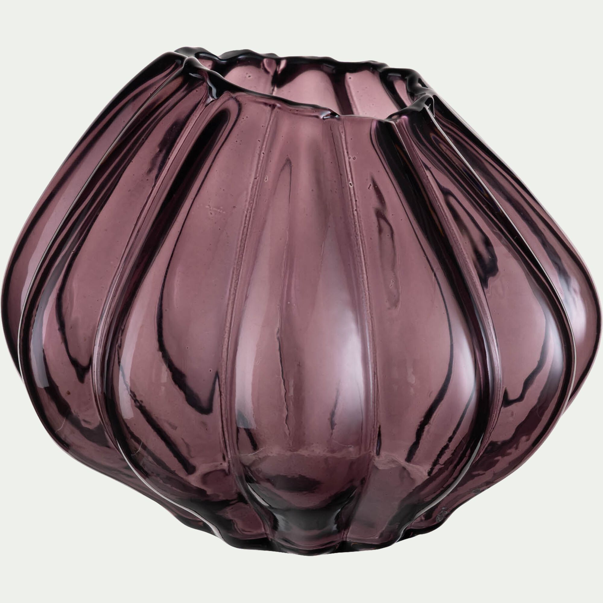CATENAY - Petit vase en verre h12,3cm - violet