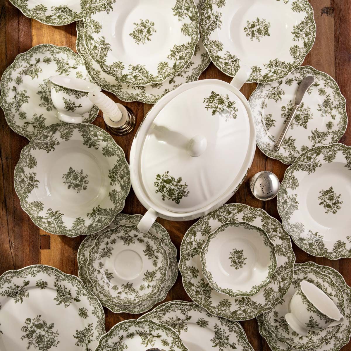 Talerz LOURRY głęboki zielony 22 cm