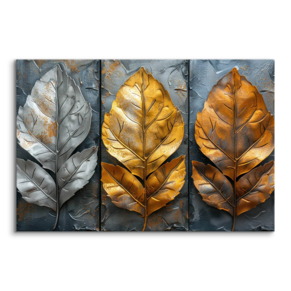 Obraz Abstrakcyjne Liście W Stylu Glamour 30x20cm