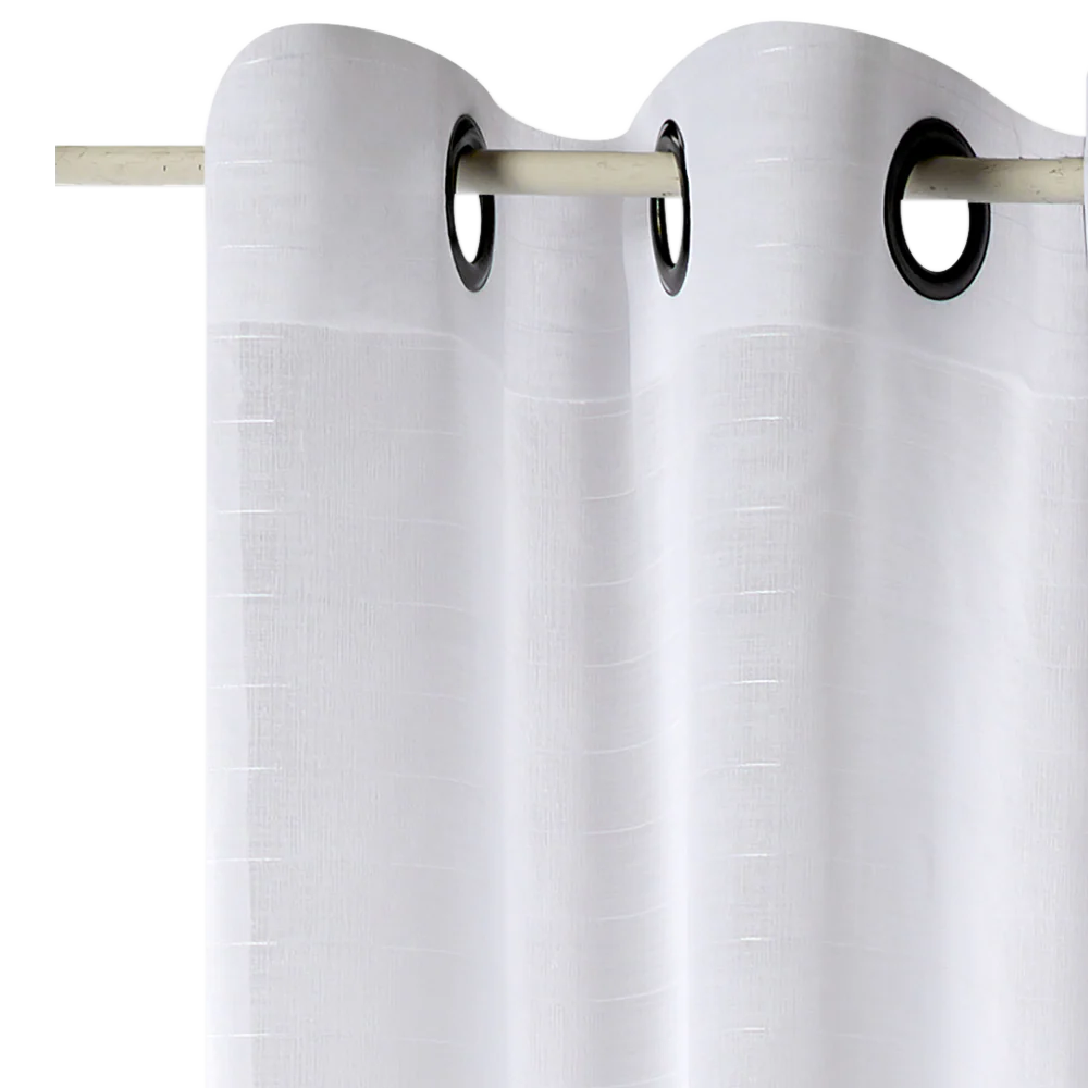 Voilage FLOT BLEU coloris blanc 300 x 240 cm