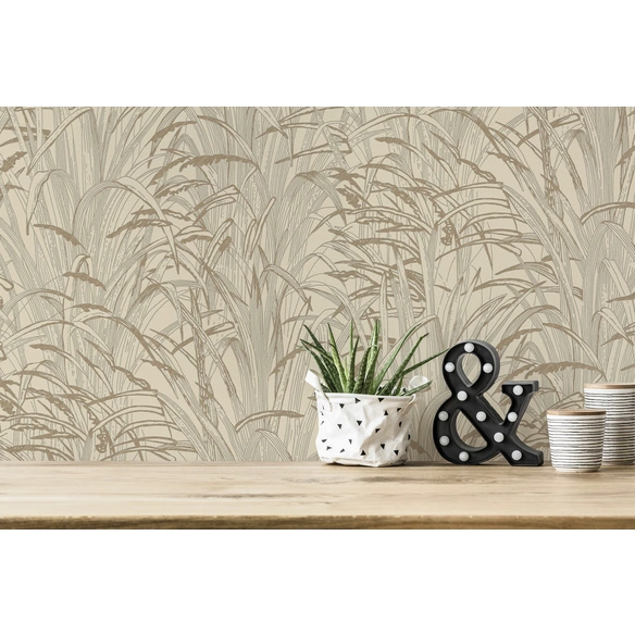 Vliestapete, BxL: 53 x 1005 cm, beige