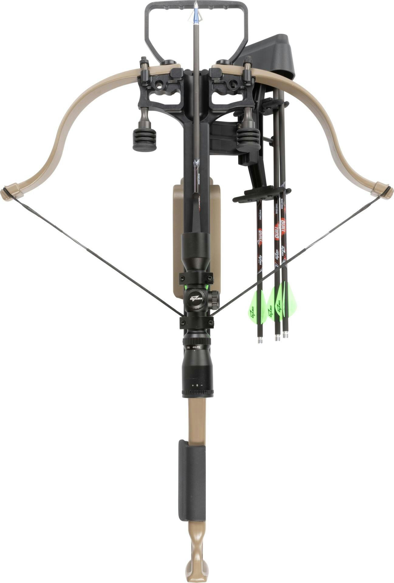 Excalibur Micro Extreme Ultra-Compact & Quiet Crossbow, 360 FPS, 15-lb Draw, Aluminum, Brown