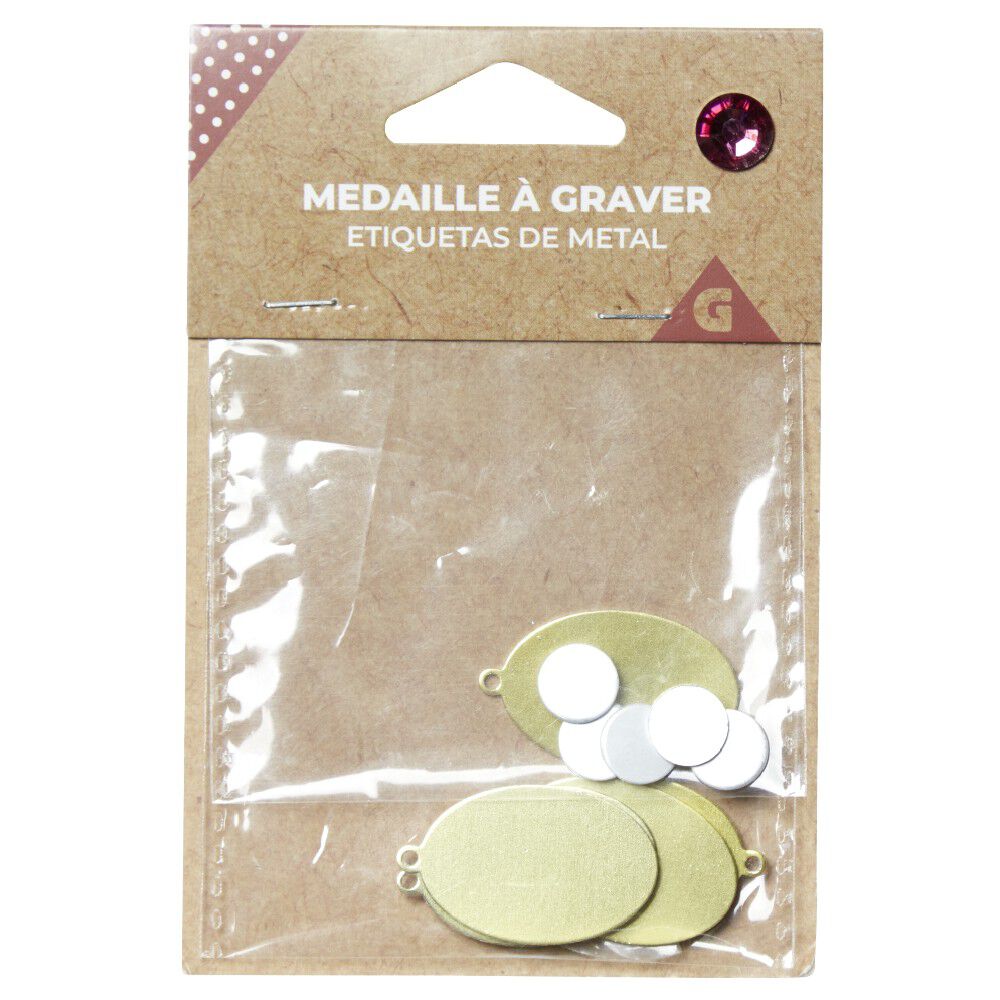 Médaille à graver ronde