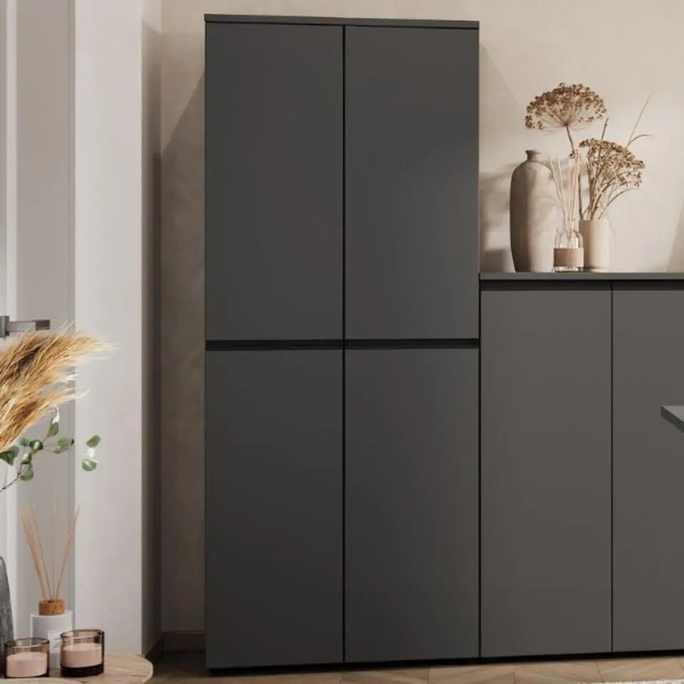 Opbergkast Bogdan - 2 deuren - antraciet