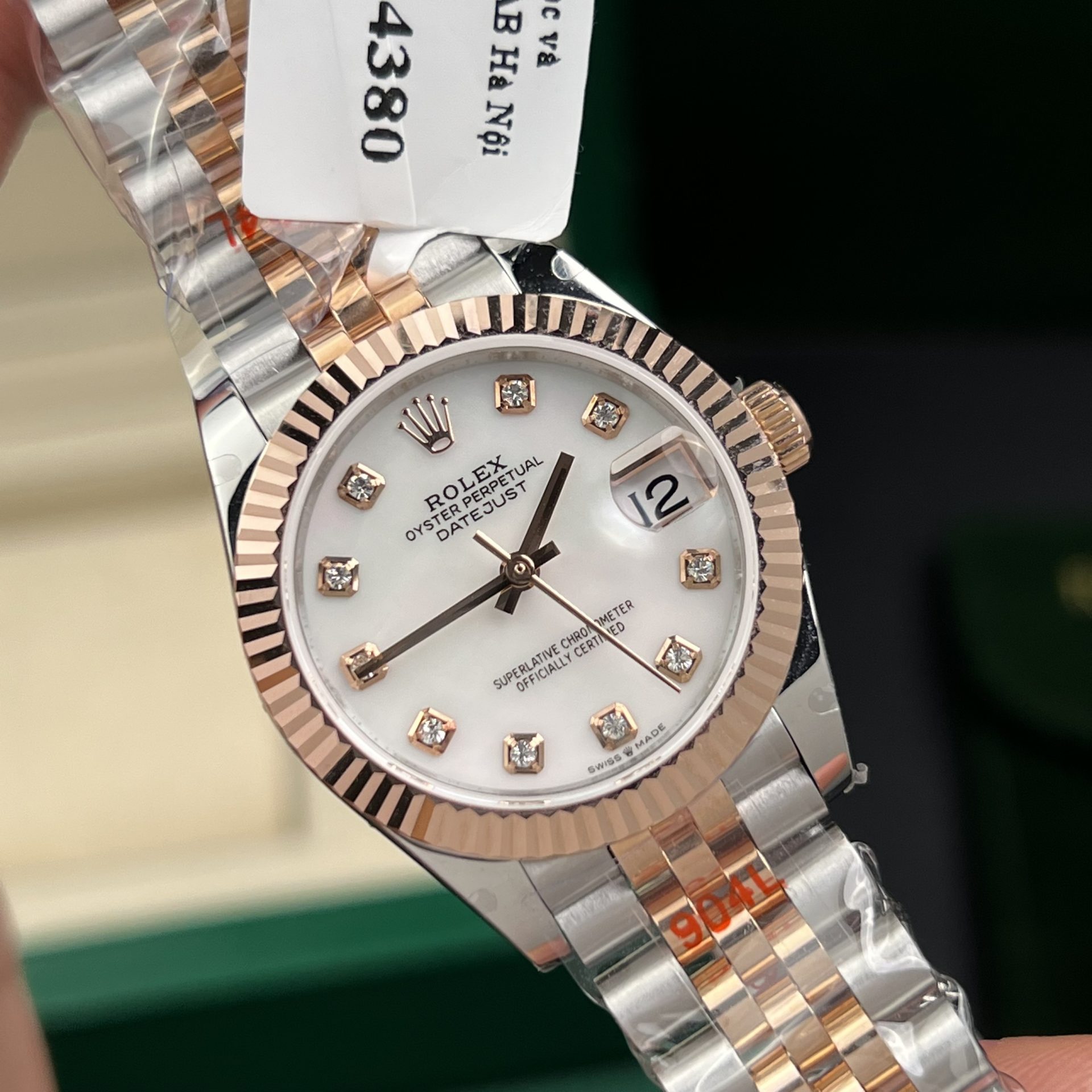 Rolex Datejust SS/RG Plated MOP Dial CZ Diamonds 31mm Jub Super Clone