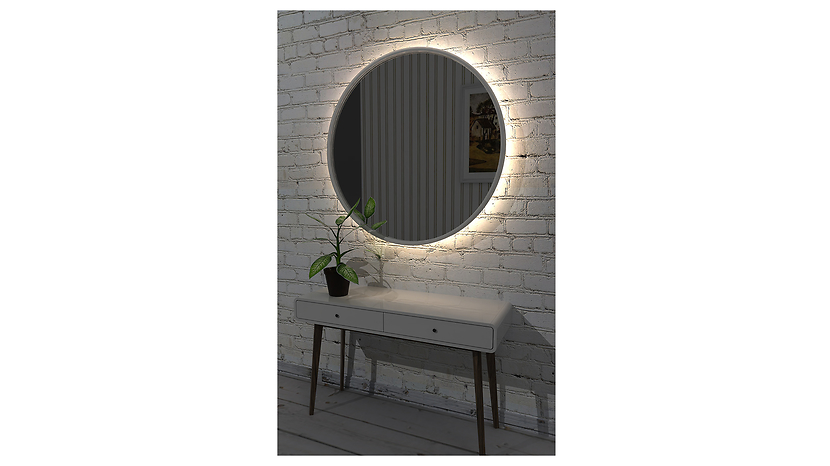 Lustro łazienkowe ścienne LED 60 cm bez piaskowania bez włącznika białe