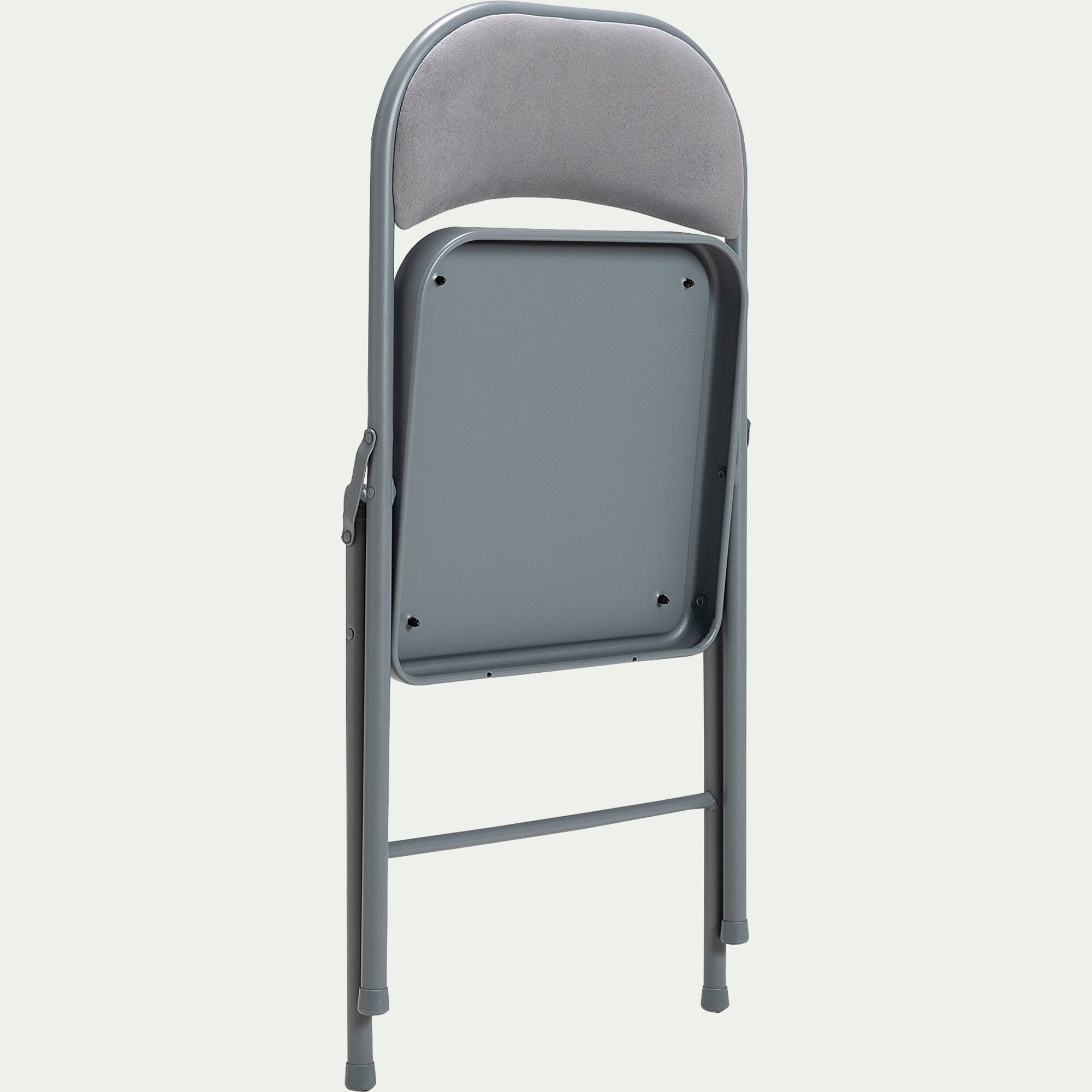 CASTA - Chaise pliante en métal et tissu - gris restanque
