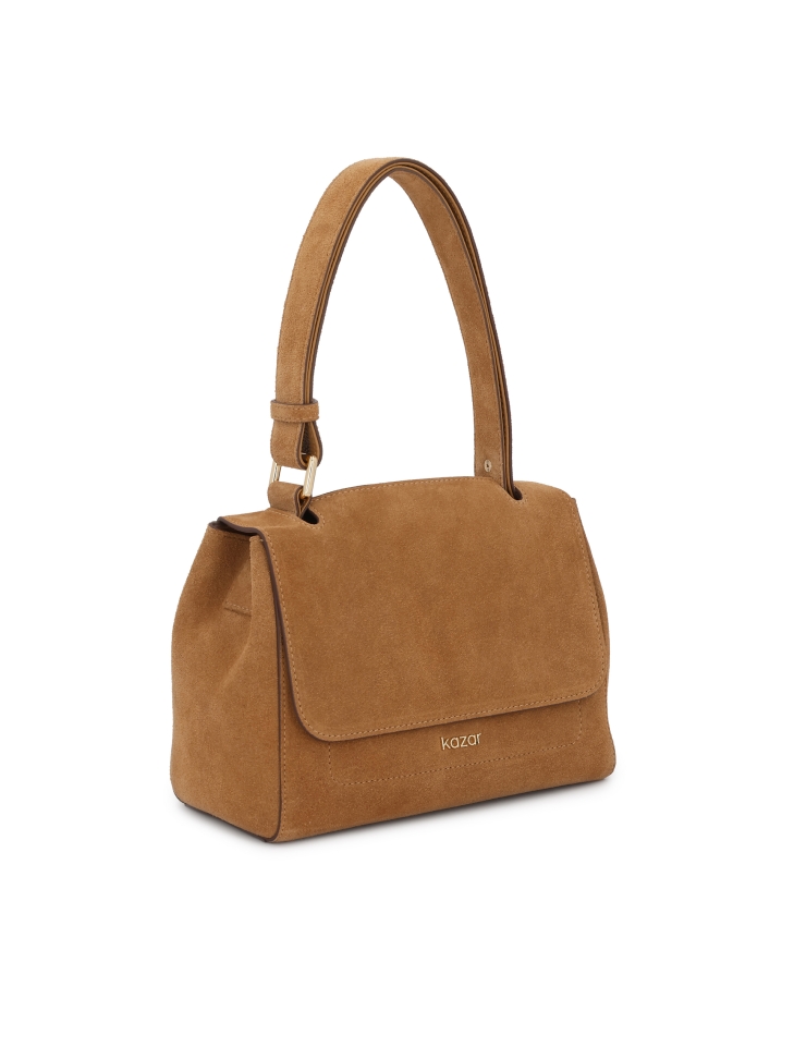 Light brown handbag with adjustable handle
