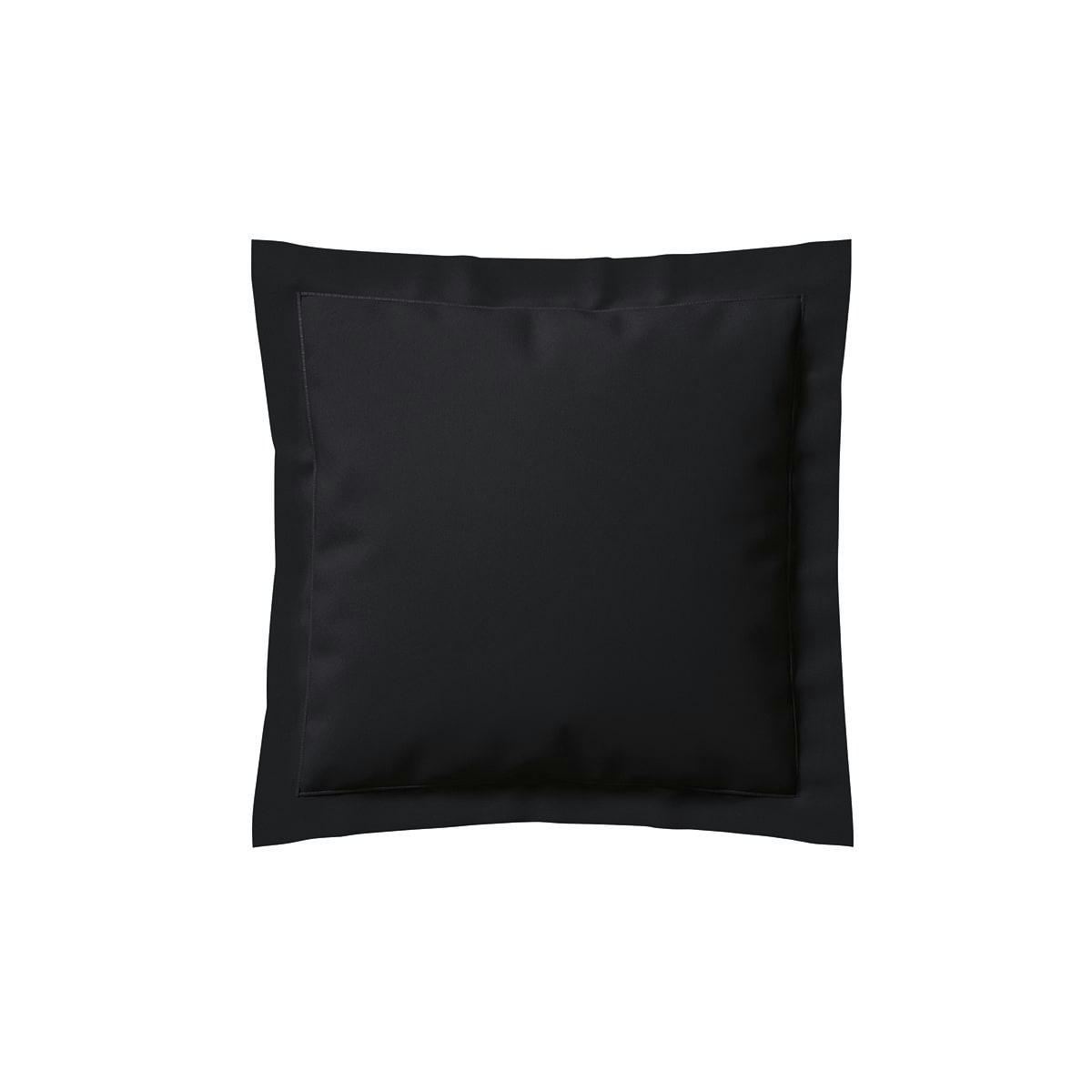 VEXIN - Taie d'oreiller percale noir 65x65 cm