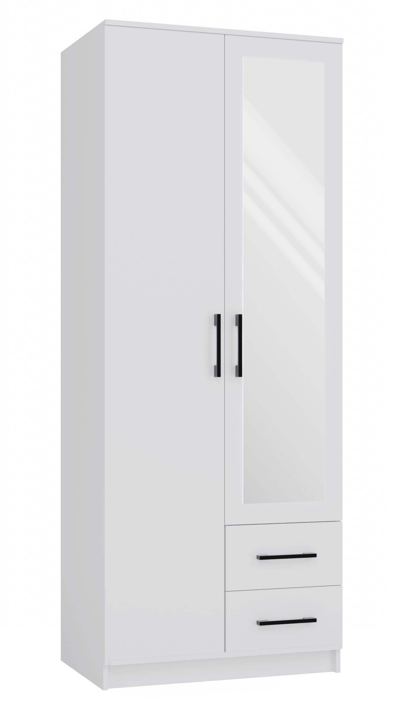 Szafa Romana 80 lustro 2 szuflady 80cm biała