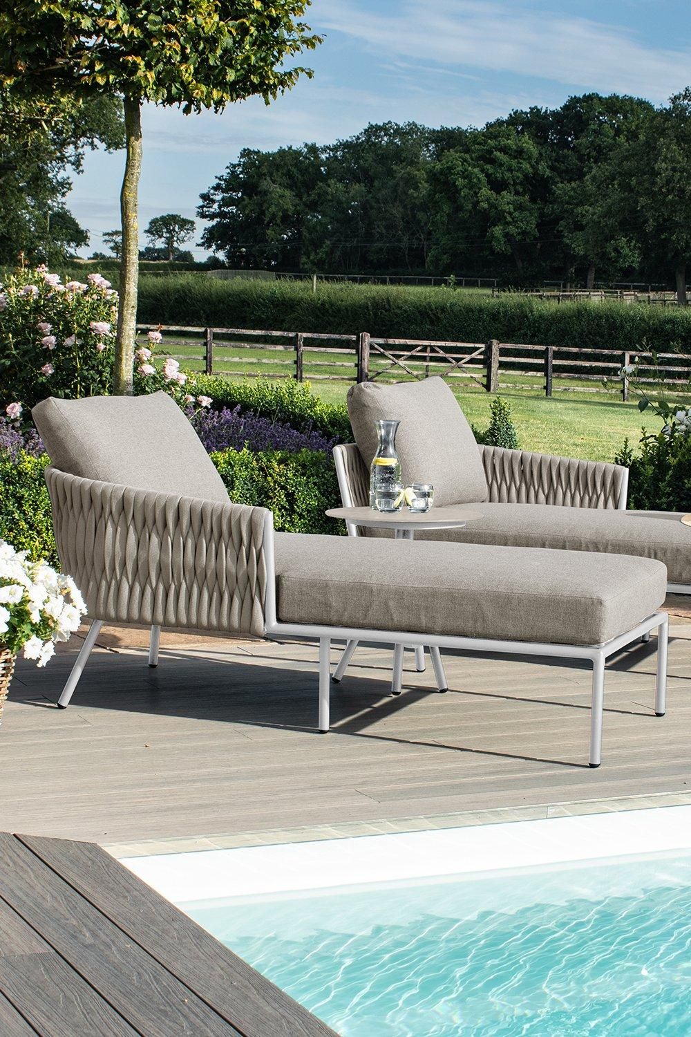 MAZE Marina Double Sunlounger Set