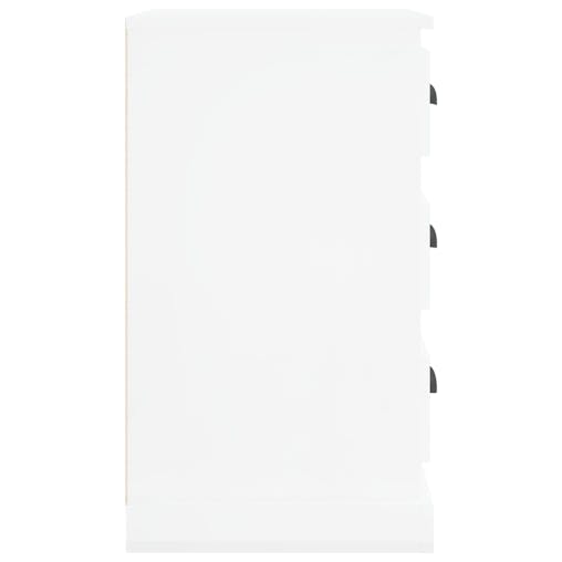NNEVL Bedside Cabinet High Gloss White 39x39x67 cm Engineered Wood