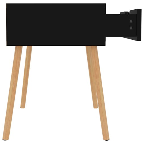 NNEVL Bedside Cabinet High Gloss Black 40x40x56 cm Chipboard