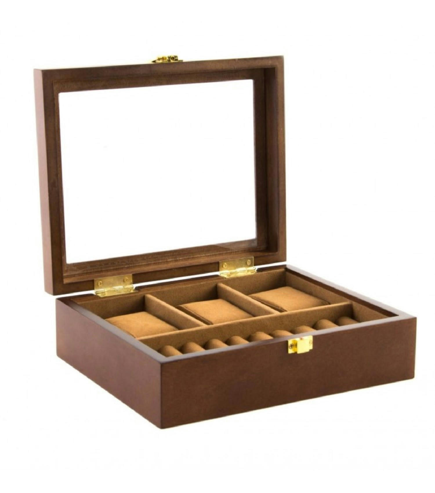 - Coffret de rangement pour montres et bagues 21x18cm