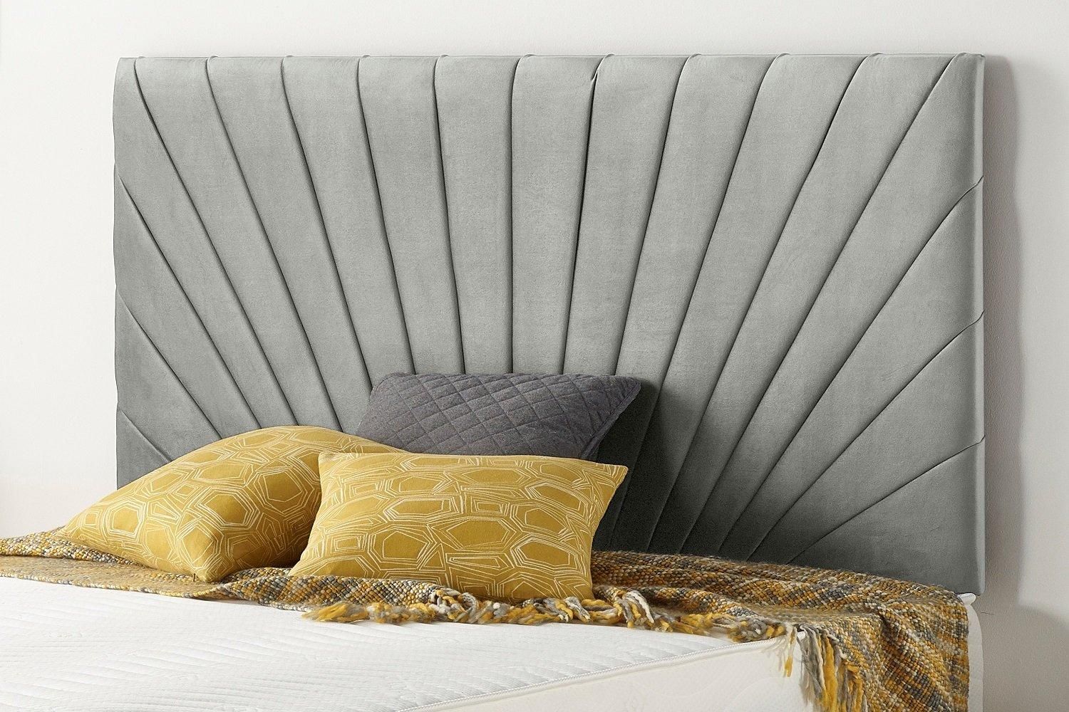 Somnior Platinum Divan Bed Base with Headboard Tweed Fabric