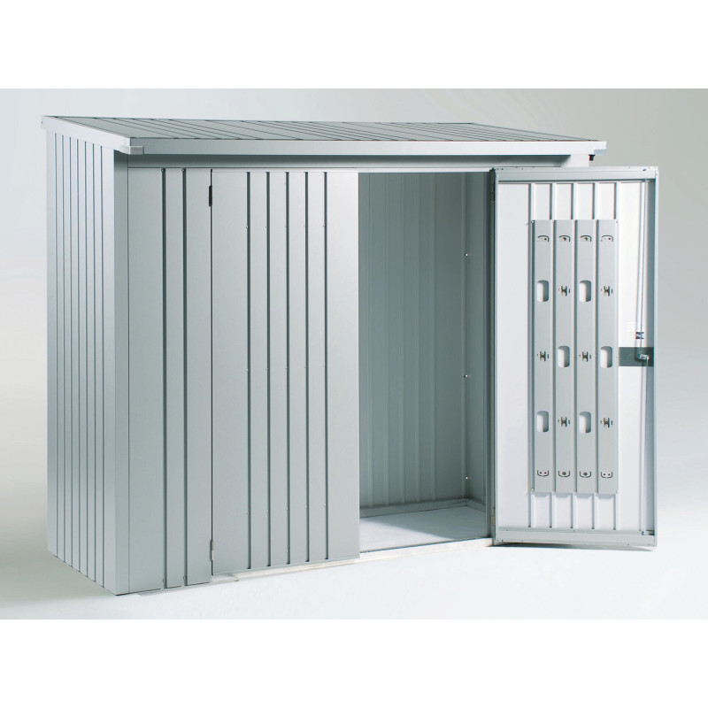 Kit de portes pour abri bûches argenté 2,29 x 1,71 m BIOHORT