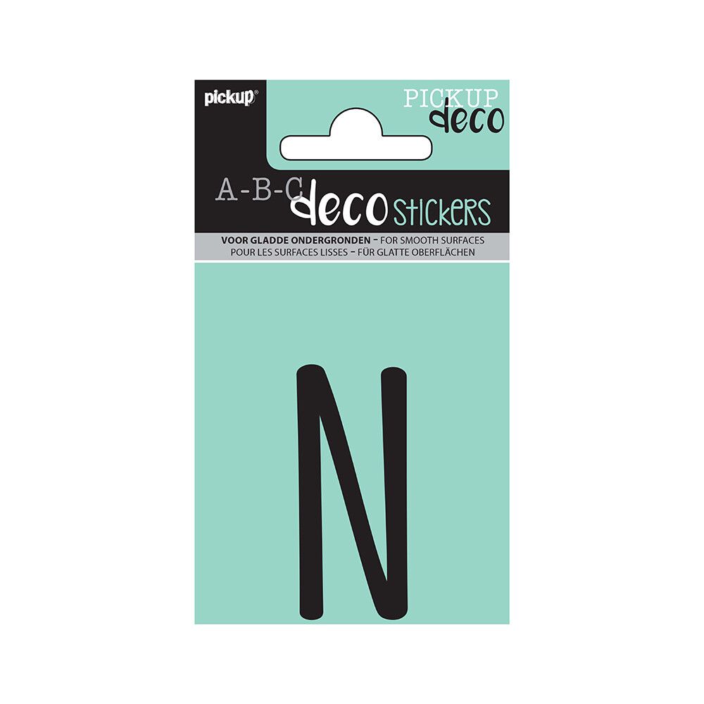 BOKSTAVER PICKUP N ABC DECO MILA 60 MM N SVART