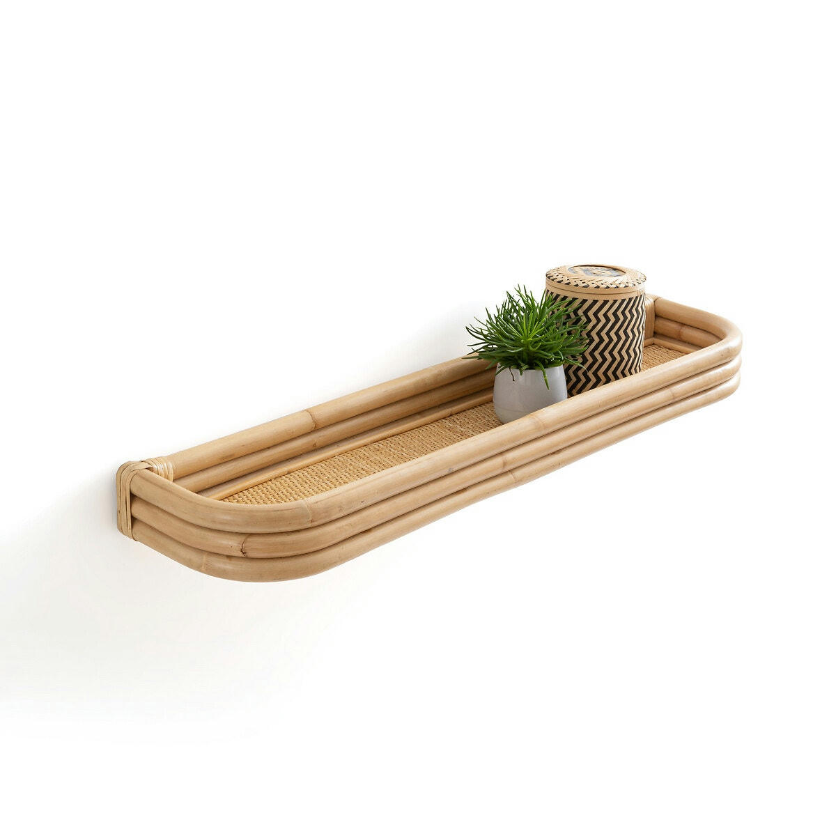 Etagère murale en rotin L80 cm, Malu