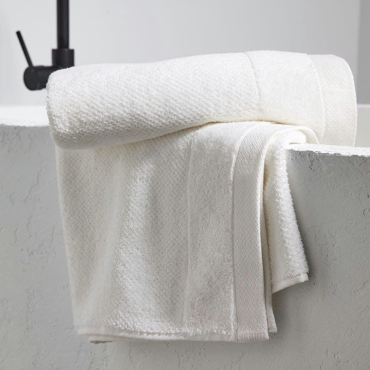 BIO ORGANIC - Maxi drap de bain uni en Coton Blanc 90x150 cm