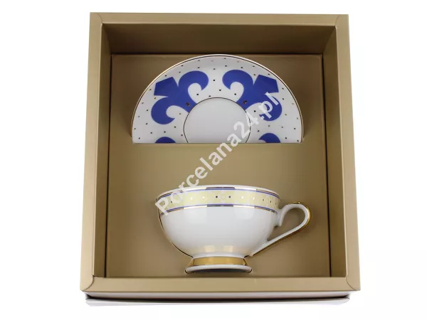 Filiżanka ze spodkiem do herbaty 0,22 L / 14,5 cm Ćmielów - Astra G340 Bizancjum GIFT BOX