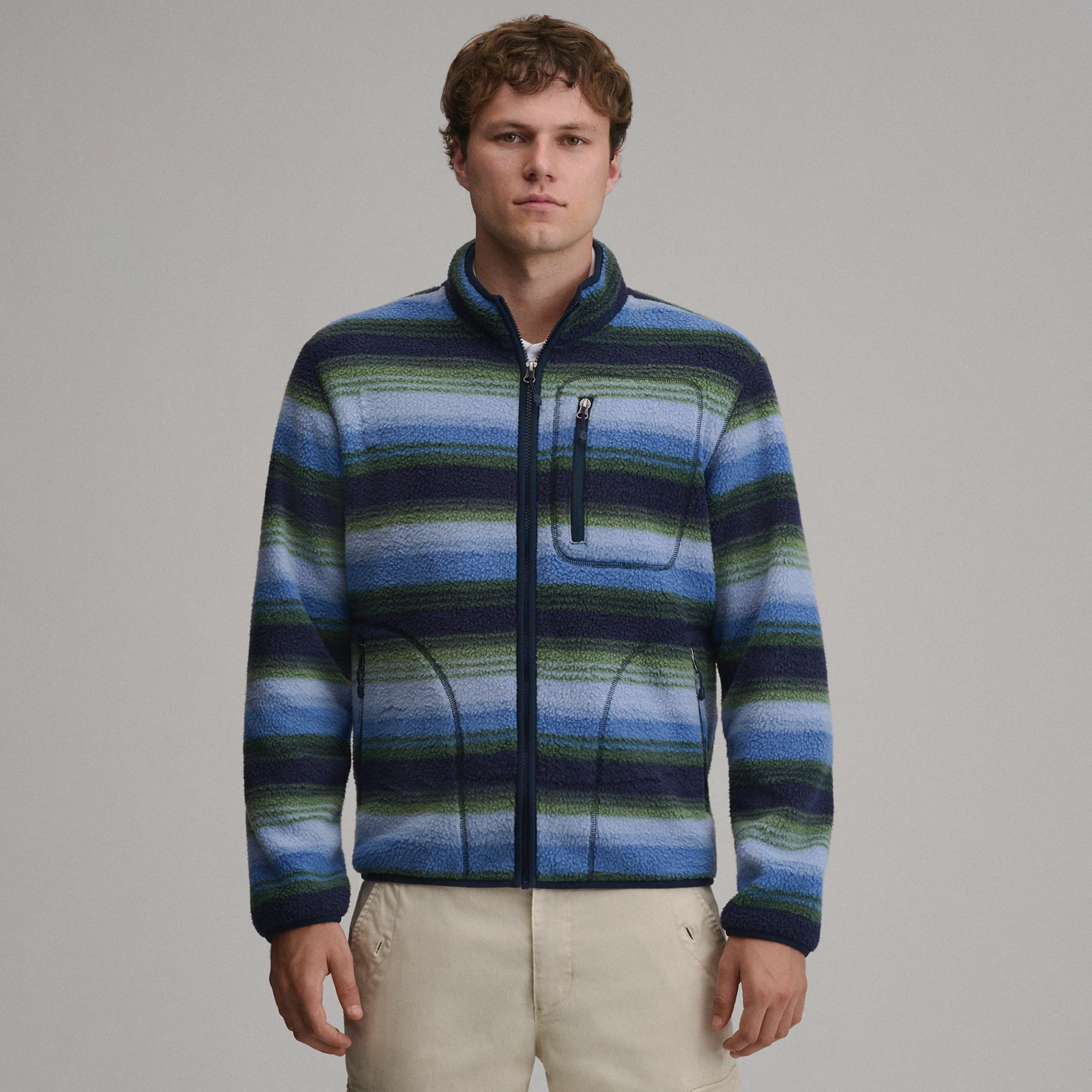 Men's Journey Full-Zip Print Fleece Pullover