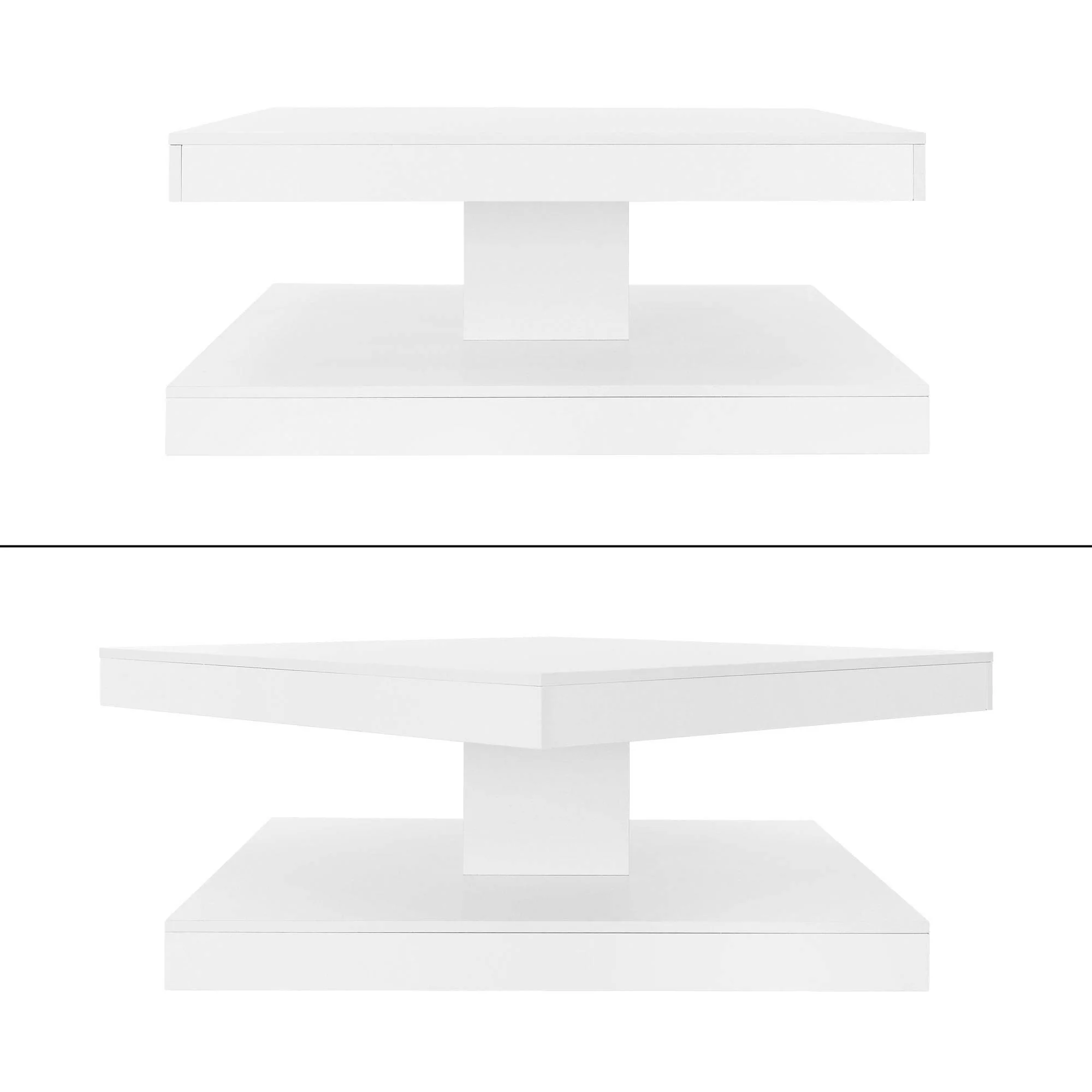 Salontafel Julie 360° draaibaar tafelblad