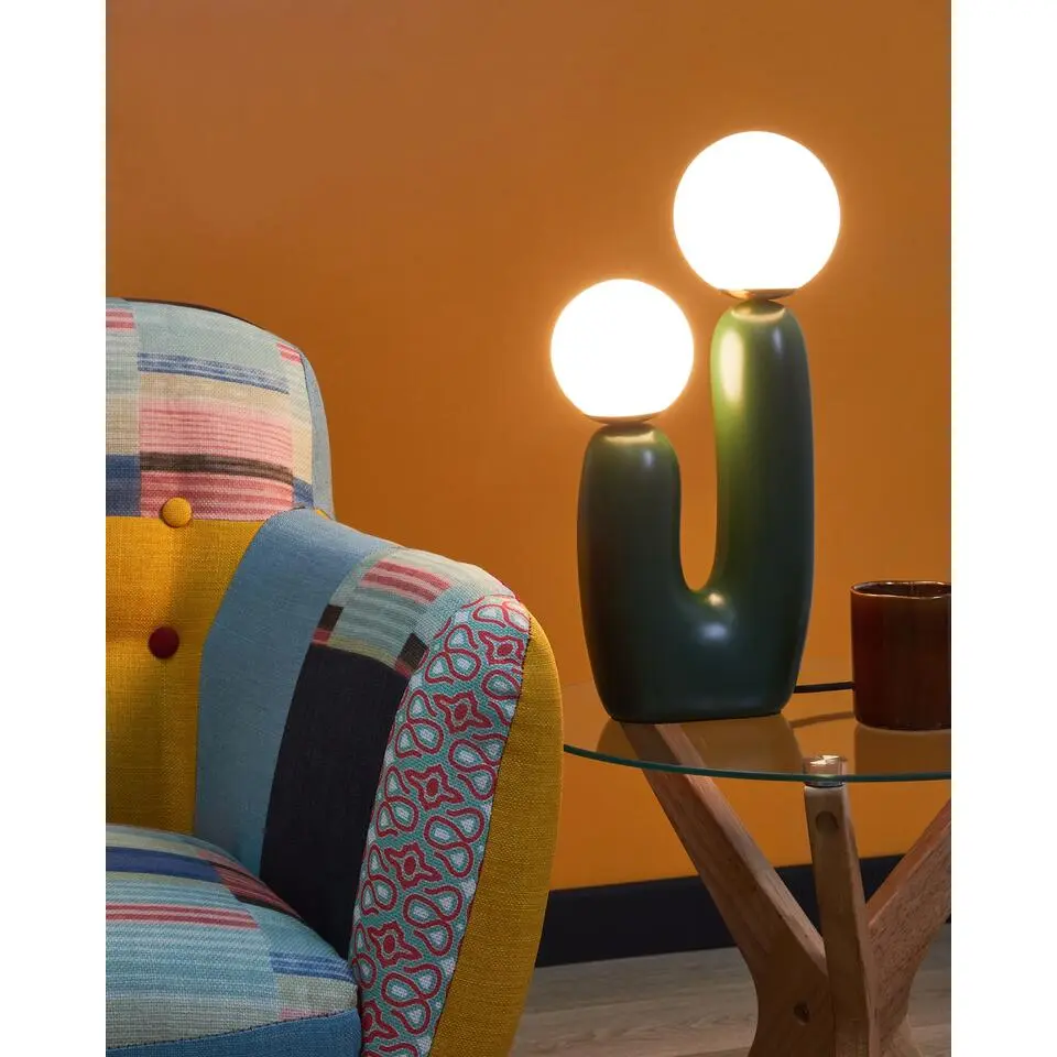 TULUN - Tafellamp - Groen - Glas