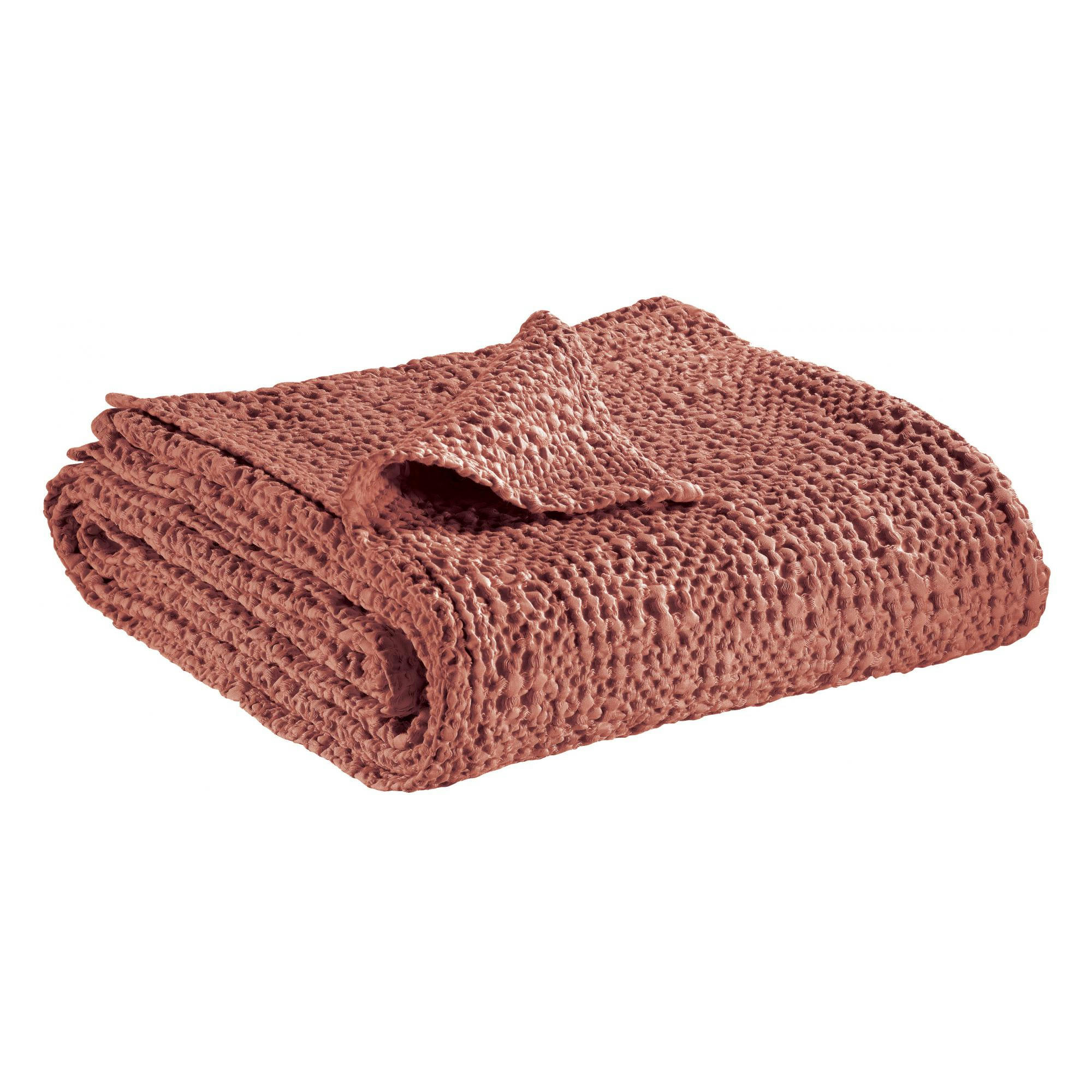 TANA - Jeté  en coton blush 240 x 260