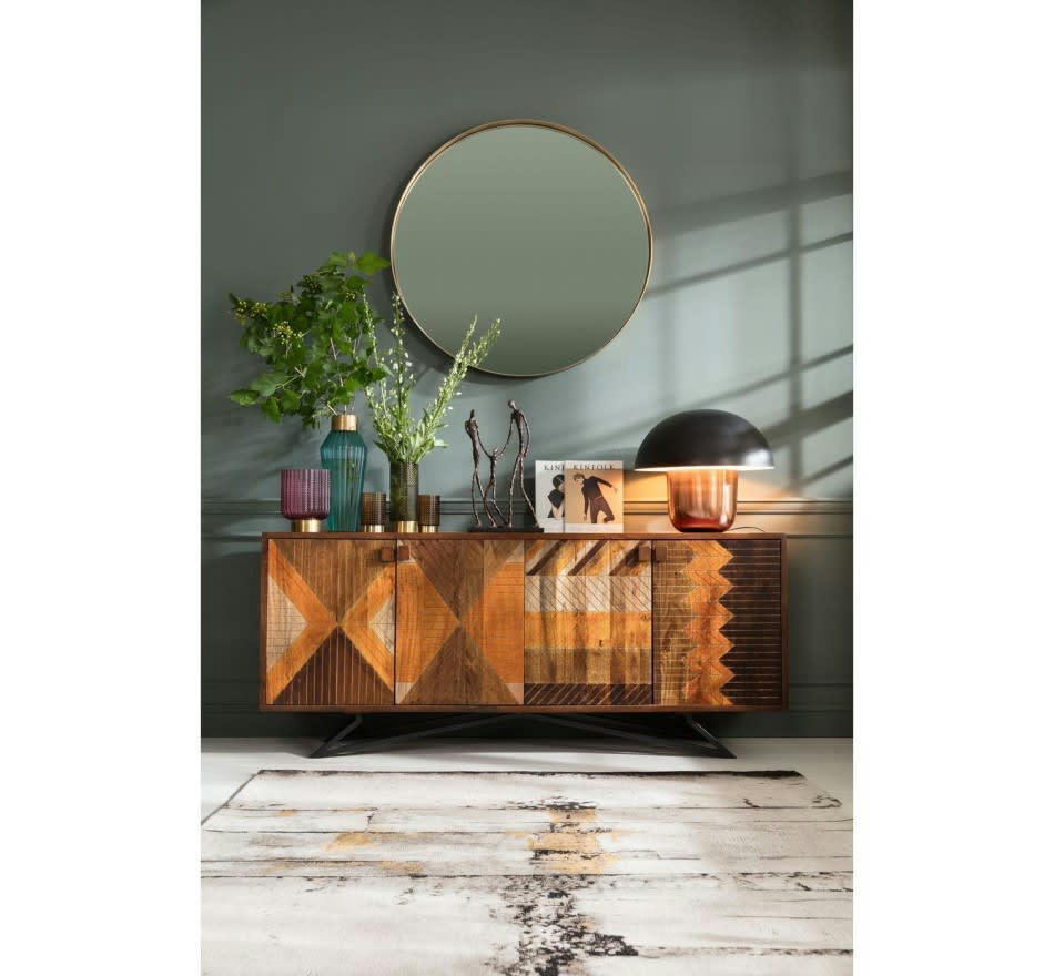 ABSTRACT - Tapis en coton gris 240x170