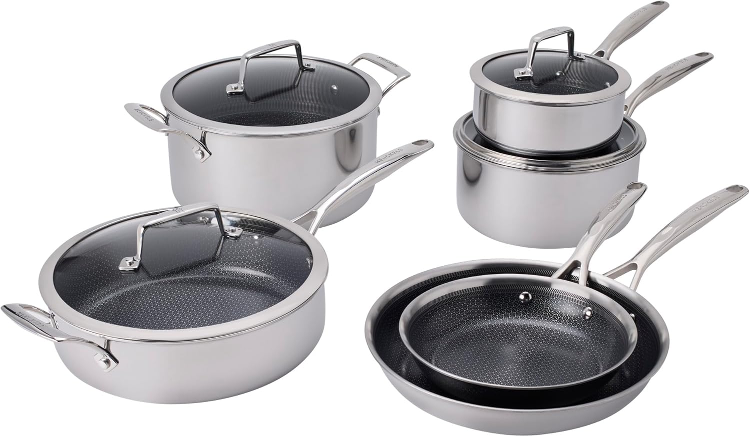 Henckels Paradigm Ceramic 10-pc Stainless Steel Dual Performance Cookware Set