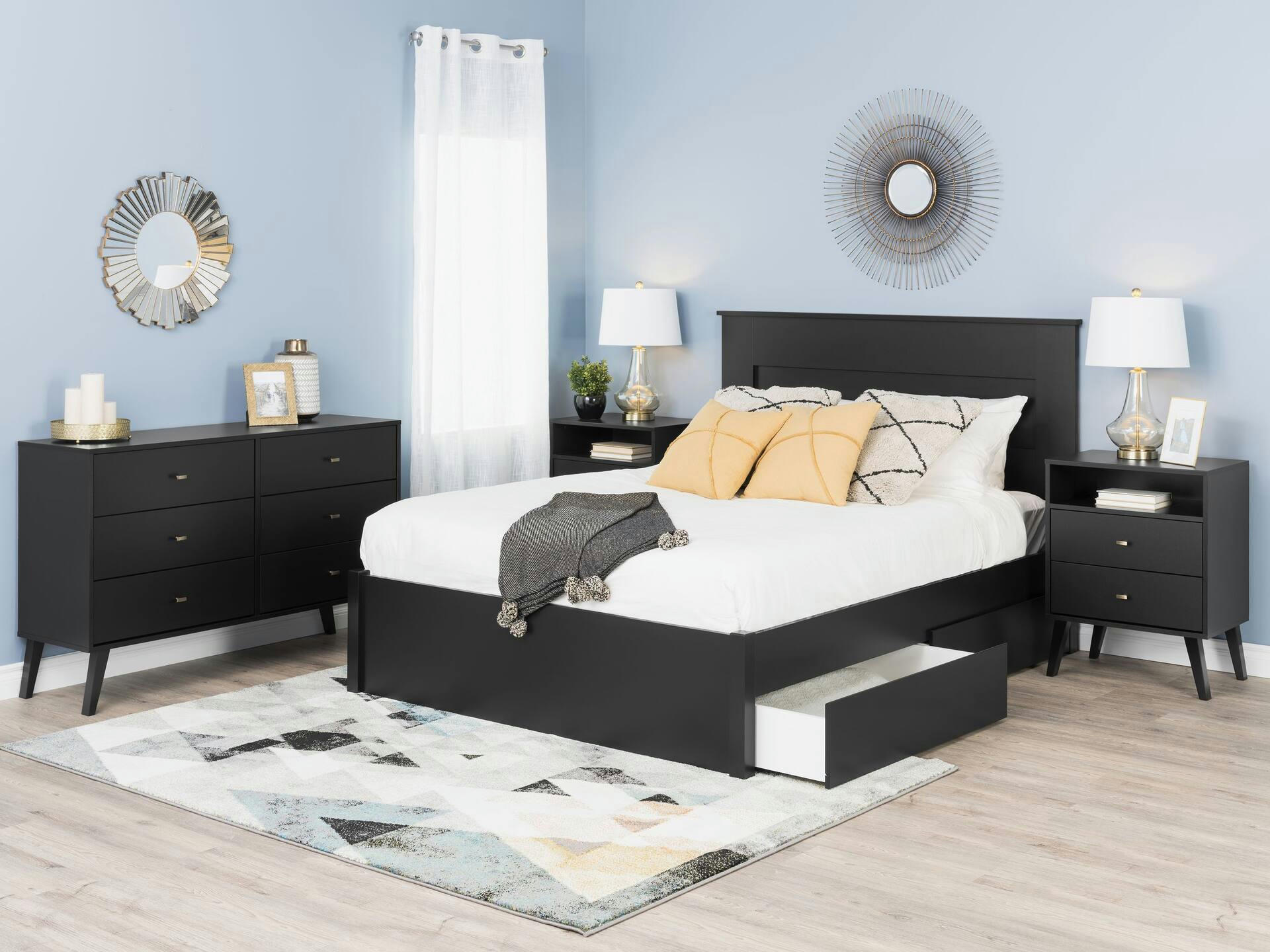 Prepac 2-Drawer Tall Nightstand