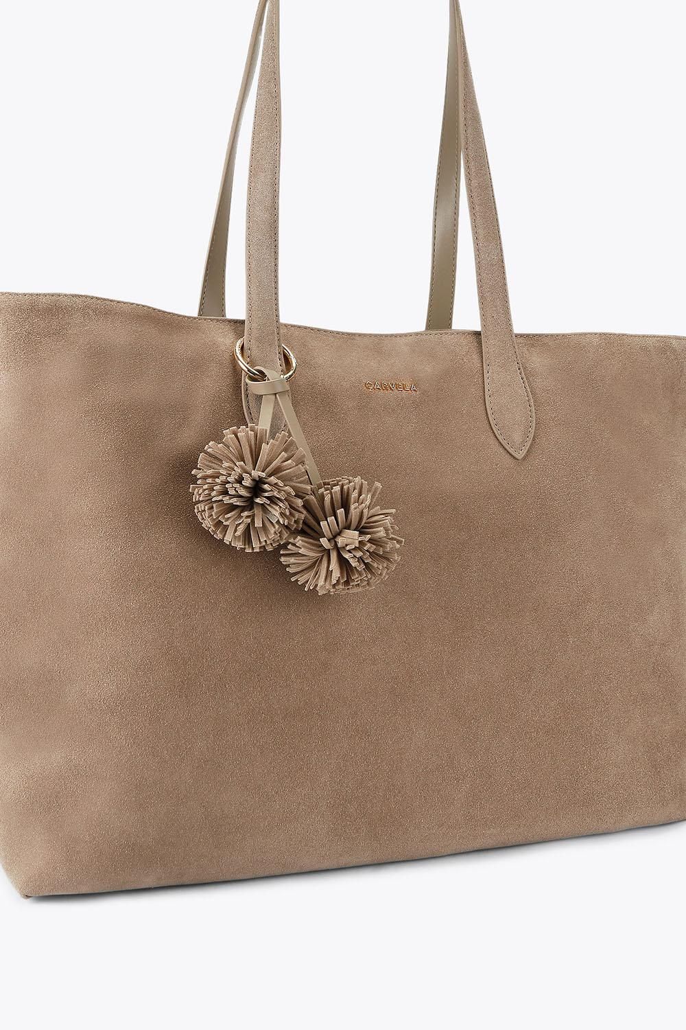 Carvela Pia Slouch Tote' Suede Bag