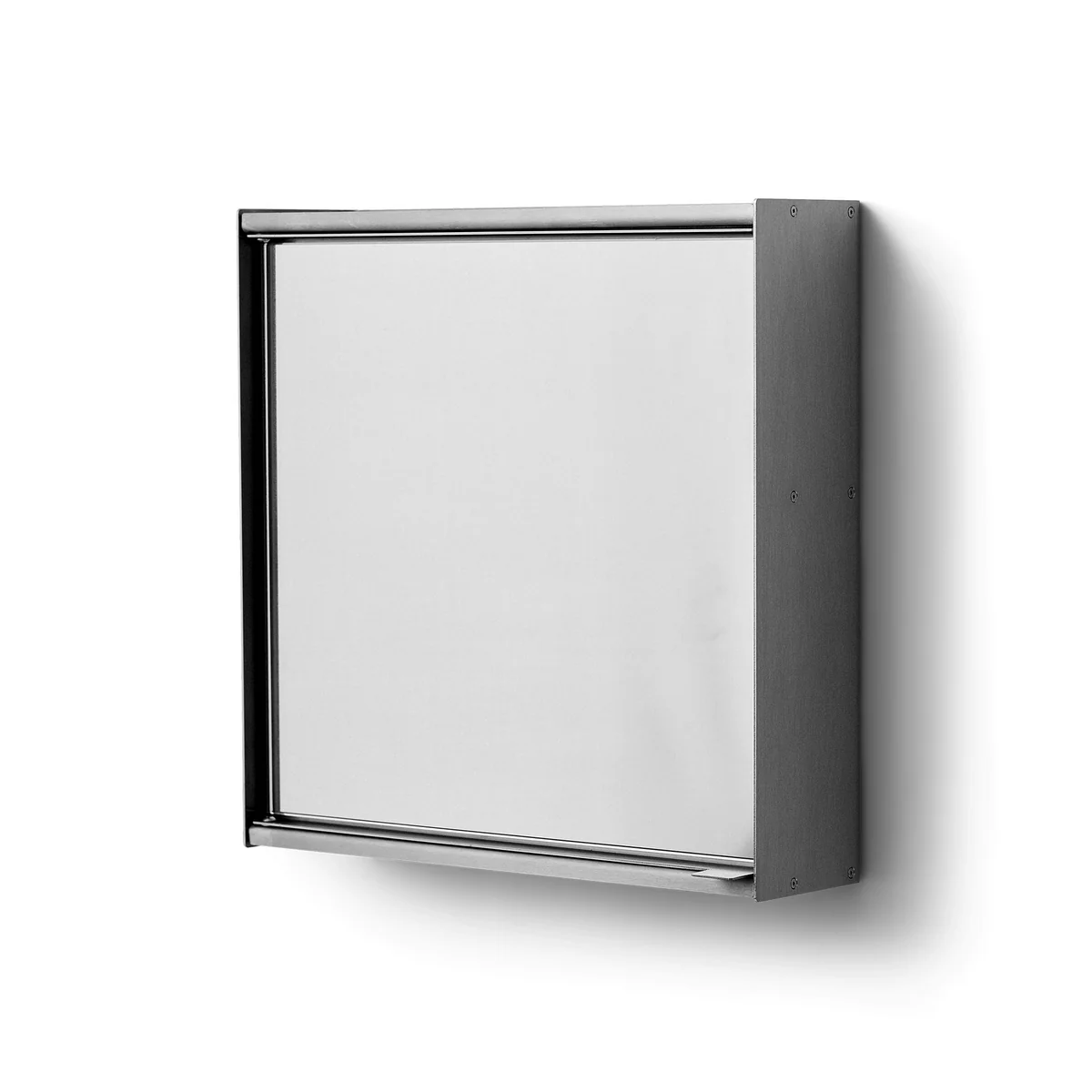 Form & Refine - Taper Spiegelschrank, 40 x 40 cm, Edelstahl gebürstet