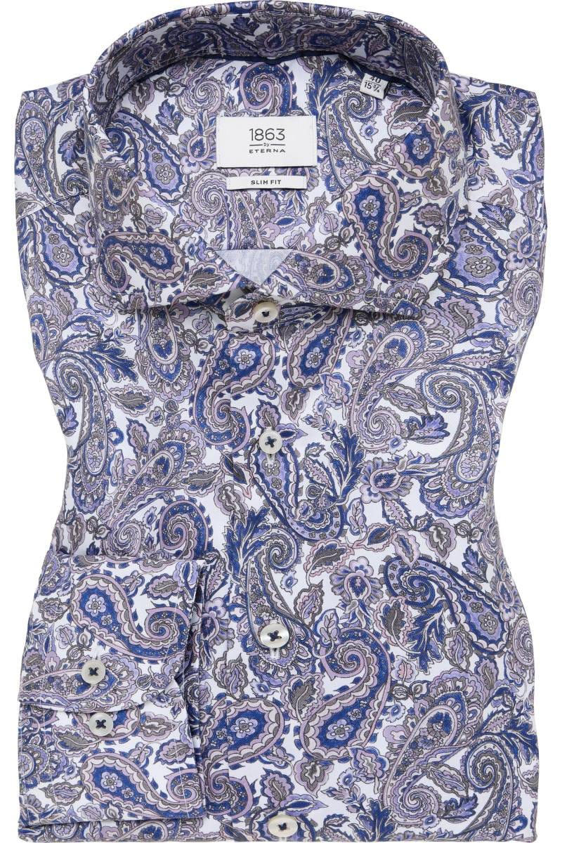 ETERNA 1863 Slim Fit Hemd lila, Bedruckt